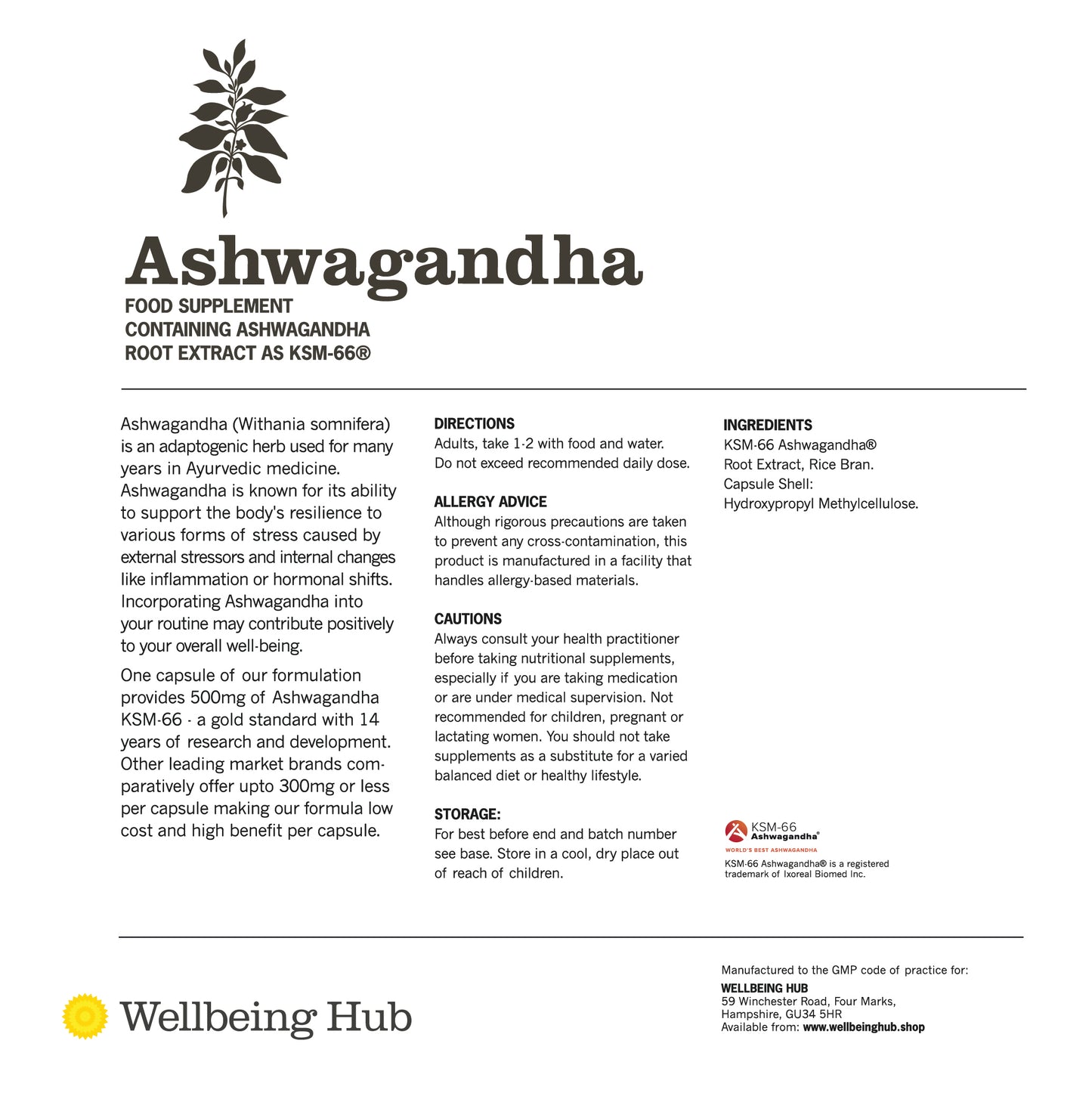 Ashwagandha KSM-66® 500mg x 90 capsules