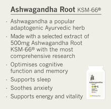 Load image into Gallery viewer, Ashwagandha 500mg as KSM-66® x 90 capsules Wellbeing Hub Shop
