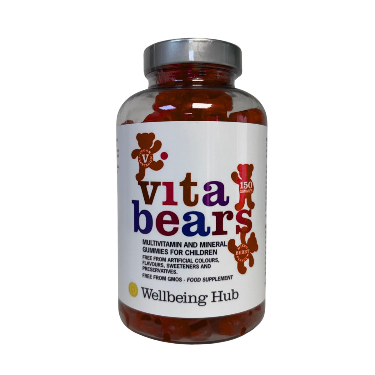 'Vita Bears'  Children's Berry flavour Multi-Vitamin & Mineral Gummies. 150 per pot
