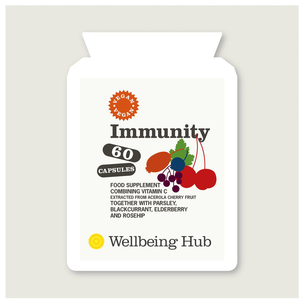 Immunity - Food form Vitamin C plus immune boosting botanicals  x 60 capsules Wellbeing Hub Shop