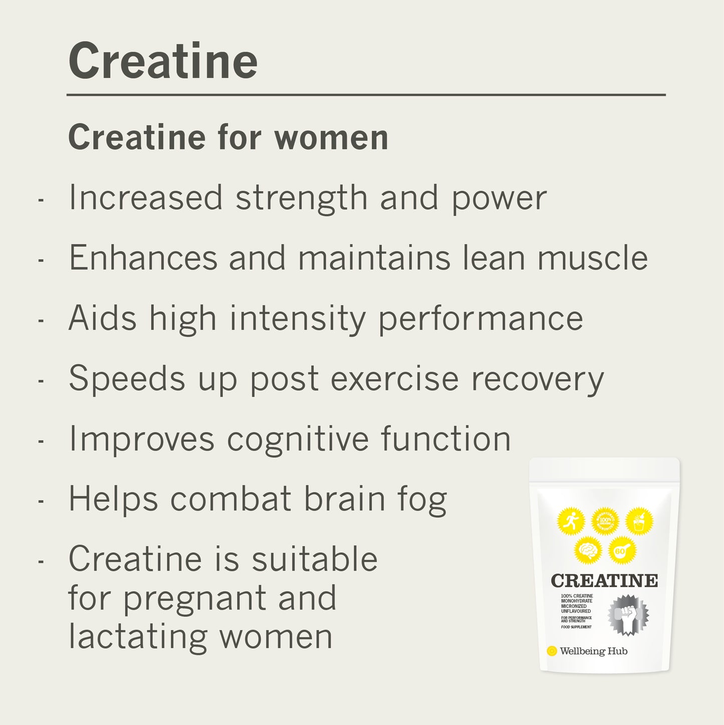 Pure Creatine Monohydrate - 300g Powder (upto 90 days supply)