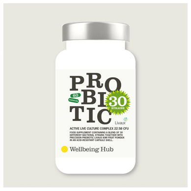 Probiotic30 - 22.5 billion CFU, massive 30 different bacteria strains+BUTYRATE x 60 capsules Wellbeing Hub Shop