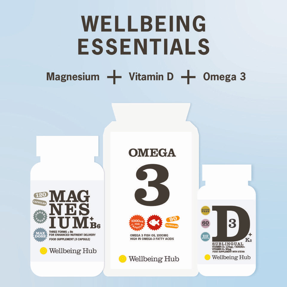 Wellbeing Hub Wellbeing Essentials bundle - daily vitamins and supplements for energy immunity and overall health